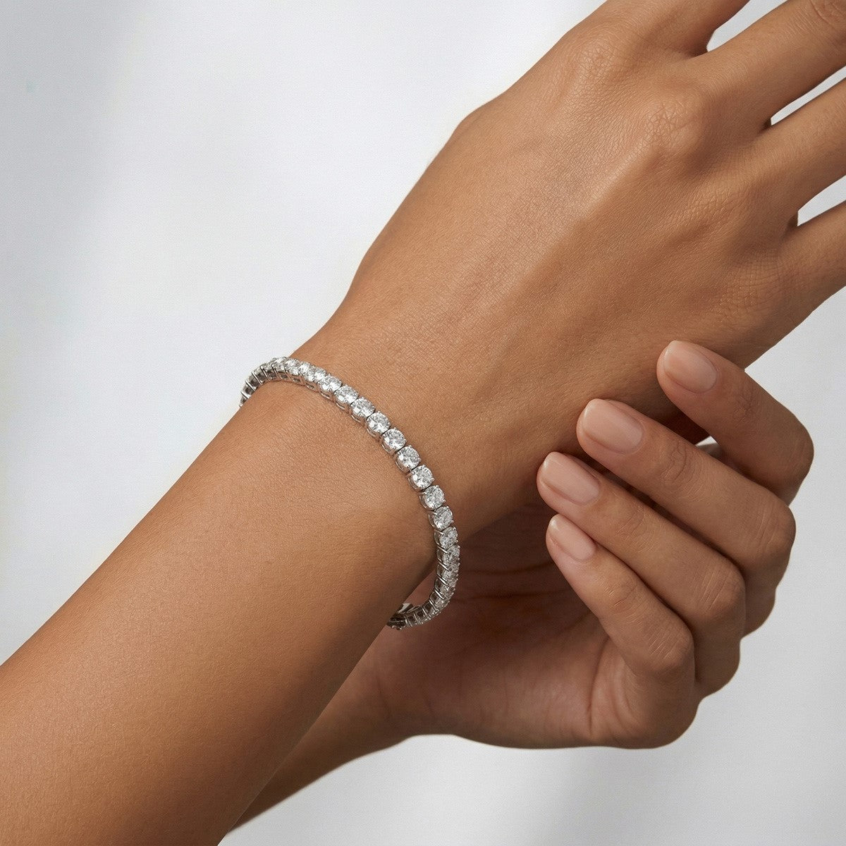 10KWG Lab Diamond Bracelet 5ctw