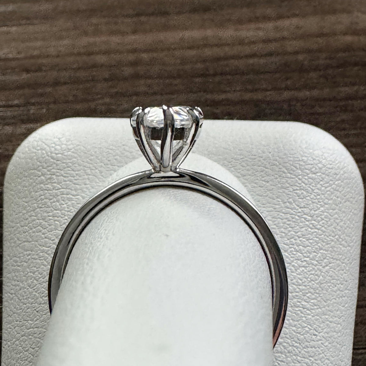 Sterling Silver Pear Moissanite Ring 2ctw
