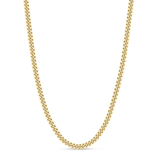 18KYGP SS Cuban Chain 24"