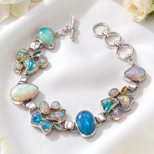 SS Freeform Ethiopian Opal Bracelet