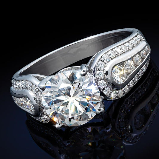 14KWG Moissanite Perfecta Ring 2-1/4ctw