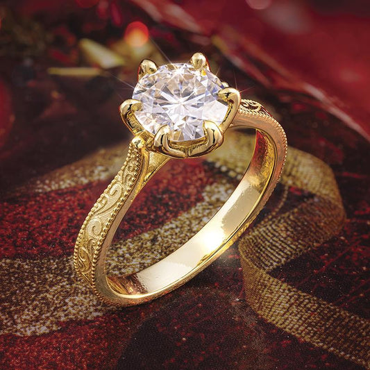 14KYG MOISSANITE RING 1-1/2CTW